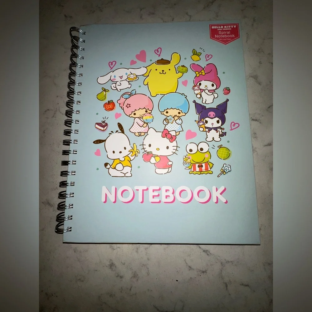 NEW Hello Kitty and Friends Spiral Notebook Hard Cover 160 Lined Pages - Picture 3 of 8